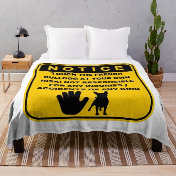 Item preview, NOTICE - Touch at your own risk (French Bulldog) designed and sold by ArtsyCity.
