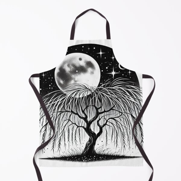 Item preview, cool graceful willow tree with moon and stars designed and sold by bouslama_shop  ⭐️⭐️⭐️⭐️⭐️.