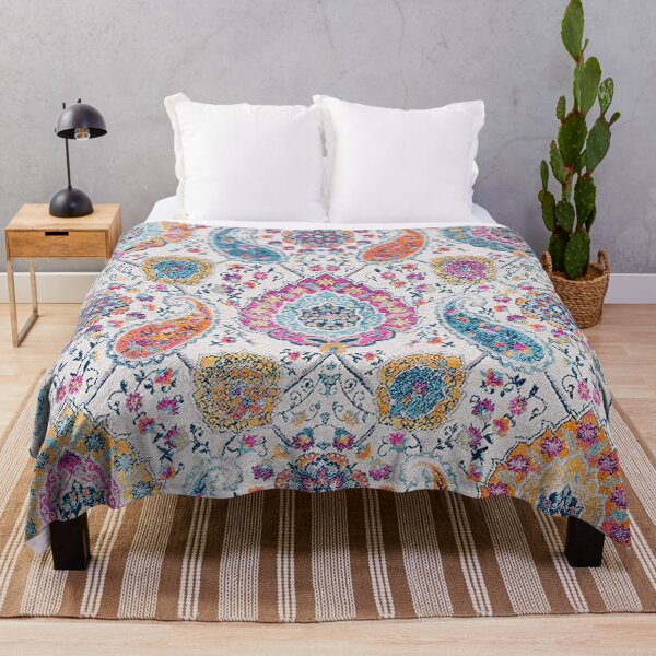 Item preview, Boho Chic Glam Paisley Cream / Multi designed and sold by W. Chahir®.