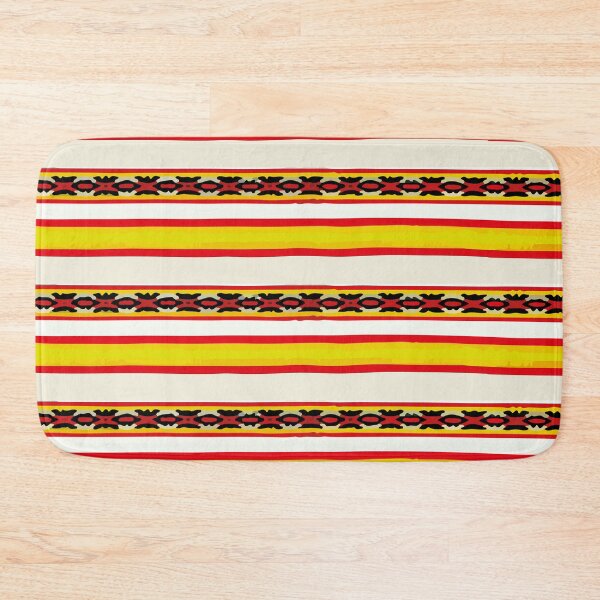 Item preview, Bright yellow stripes poncho fabric bright fun decor designed and sold by T-Mex.