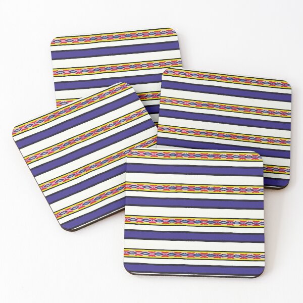 Item preview, Blue stripes poncho fabric bright fun decor designed and sold by T-Mex.