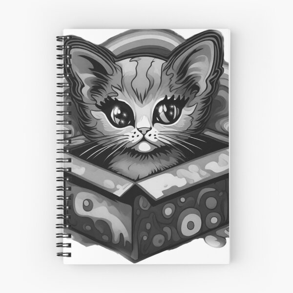 Item preview, Black and white crazy cat designed and sold by Angela95P.