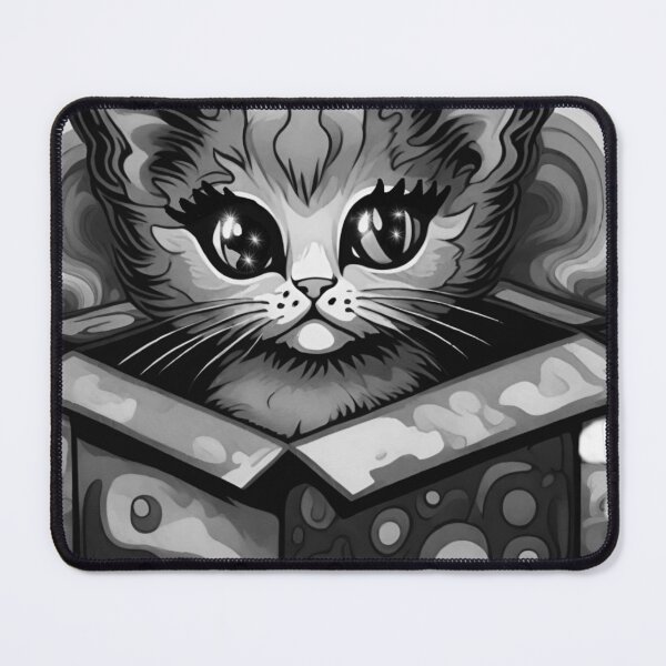 Item preview, Black and white crazy cat designed and sold by Angela95P.