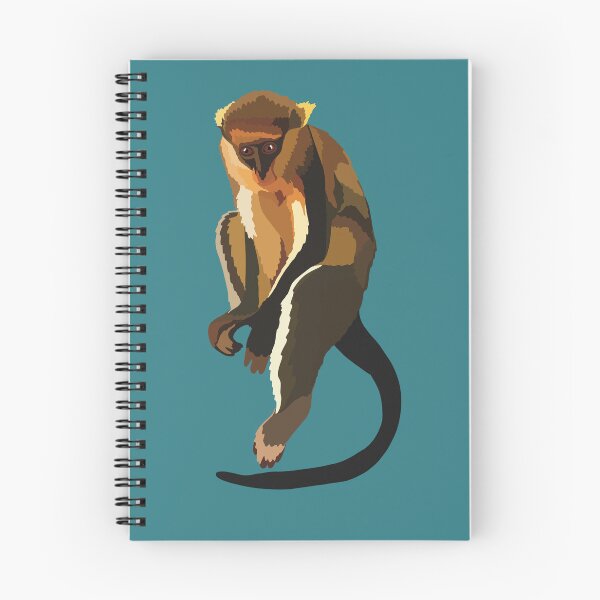 Item preview, M is for Mona Monkey,Mona Monkey Illustration – Vibrant Primate Art for Wildlife and Nature Lovers designed and sold by PrettylittlepastelUk.