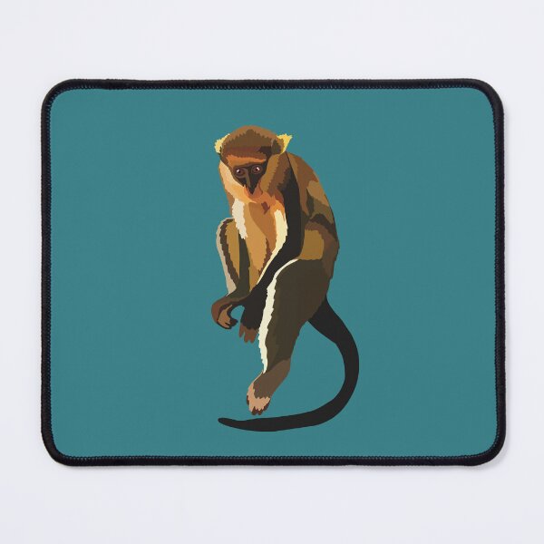 Item preview, M is for Mona Monkey,Mona Monkey Illustration – Vibrant Primate Art for Wildlife and Nature Lovers designed and sold by PrettylittlepastelUk.