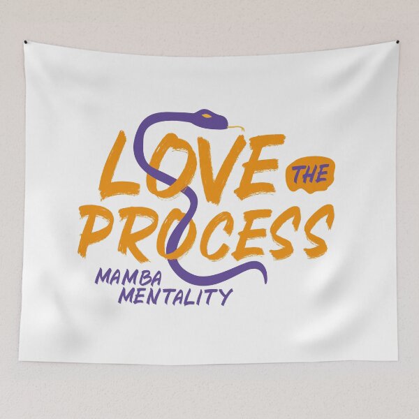 Item preview, Mamba mentality, love the process, the purple and gold snake of the Los Angeles Lakers designed and sold by Dizartico.