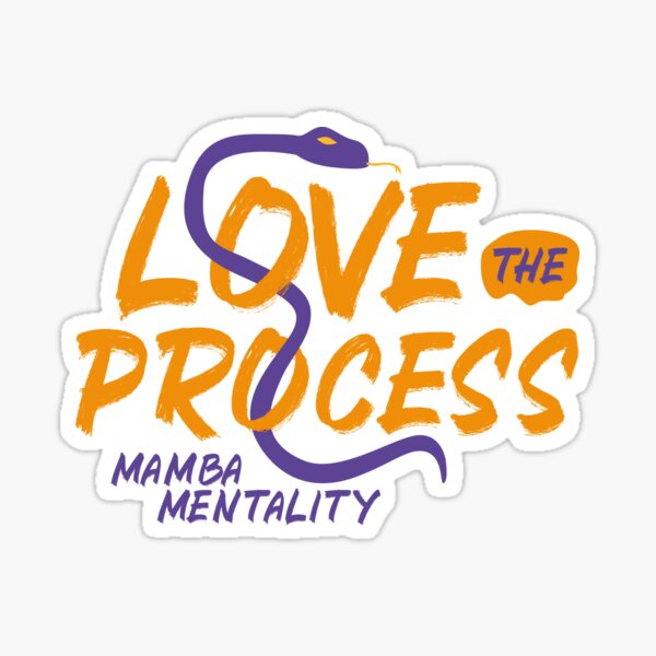 Item preview, Mamba mentality, love the process, the purple and gold snake of the Los Angeles Lakers designed and sold by Dizartico.