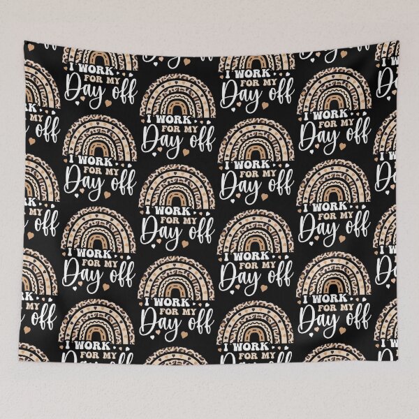 Item preview, I Work For My Day Off Humor Leopard Rainbow Gift designed and sold by Jungle Hub.