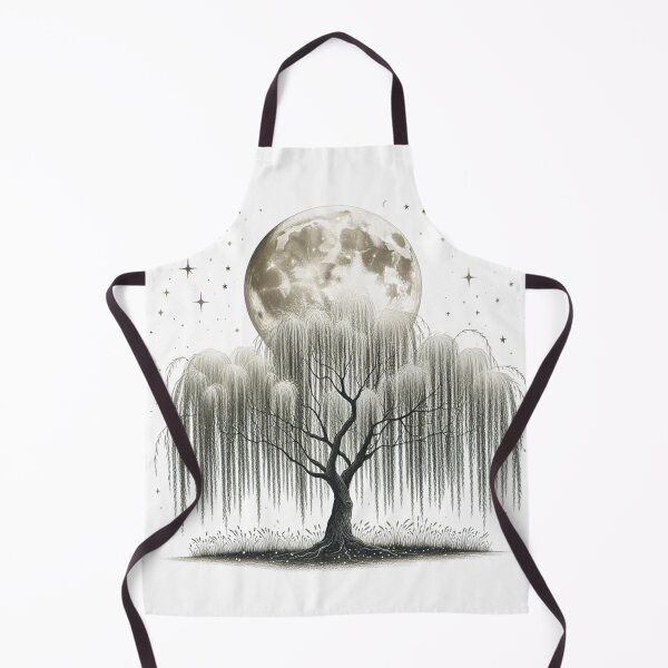 Item preview, nice graceful willow tree with moon and stars designed and sold by bouslama_shop  ⭐️⭐️⭐️⭐️⭐️.
