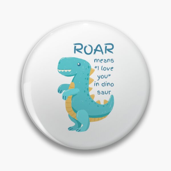 Aperçu de l'œuvre "Roar" signifie je t'aime en dinosaure créée et vendue par GoldenPaper.