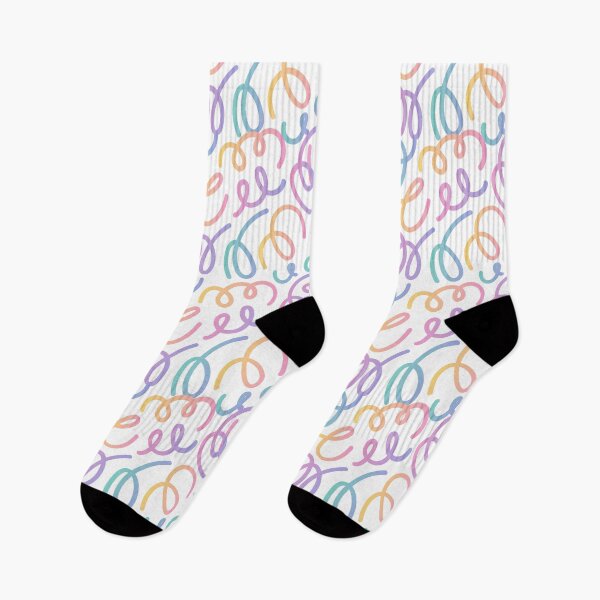 Item preview, Abtract doodles pastel colors - Free flowing   designed and sold by TANISSdesign.