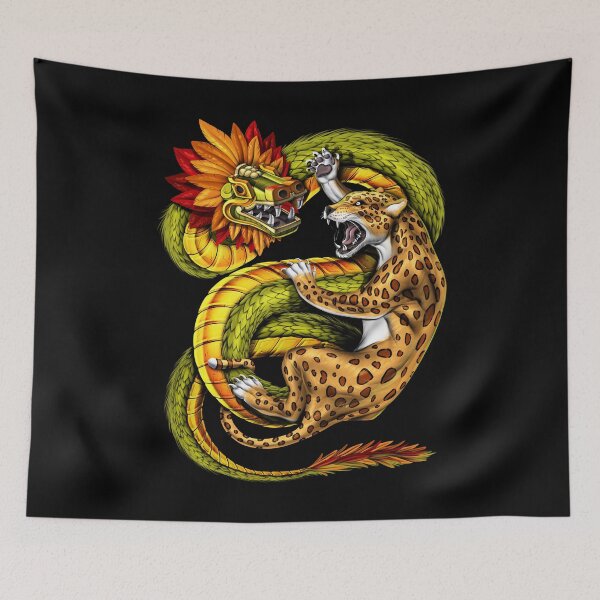 Item preview, Aztec Jaguar vs Quetzalcoatl designed and sold by underheaven.