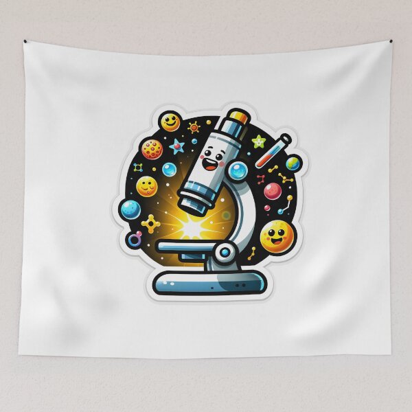 Item preview, Happy Science - Chemistry Fun Comic Sticker designed and sold by Molecularmerch.