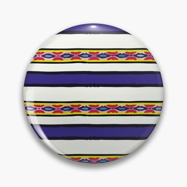 Item preview, Blue stripes poncho fabric bright fun decor designed and sold by T-Mex.