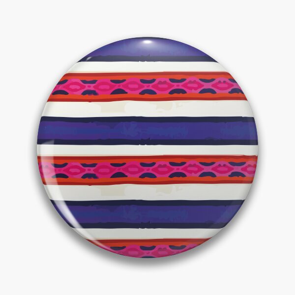 Item preview, Red blue stripes poncho fabric bright fun decor designed and sold by T-Mex.