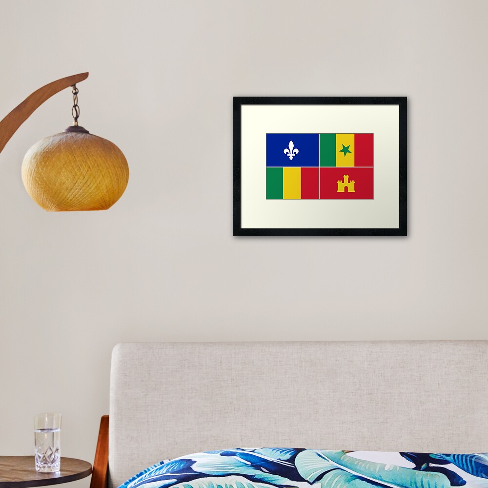 Louisiana Creole Flag Framed Art Print