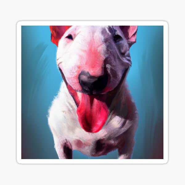 Item preview, Smiling White Bull Terrier designed and sold by Kenny8716.