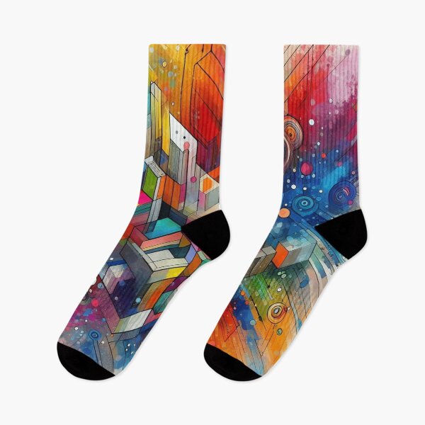 Item preview, Colorful Geometric Abstract Splash Art Painting designed and sold by Simplybe1.