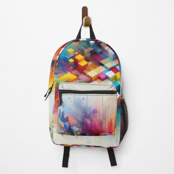 Item preview, Colorful Geometric Abstract Splash Art Cube designed and sold by Simplybe1.