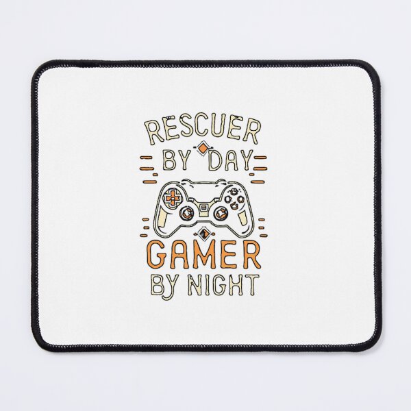 Item preview, Rescuer by day, gamer by night designed and sold by PatronesKawai.