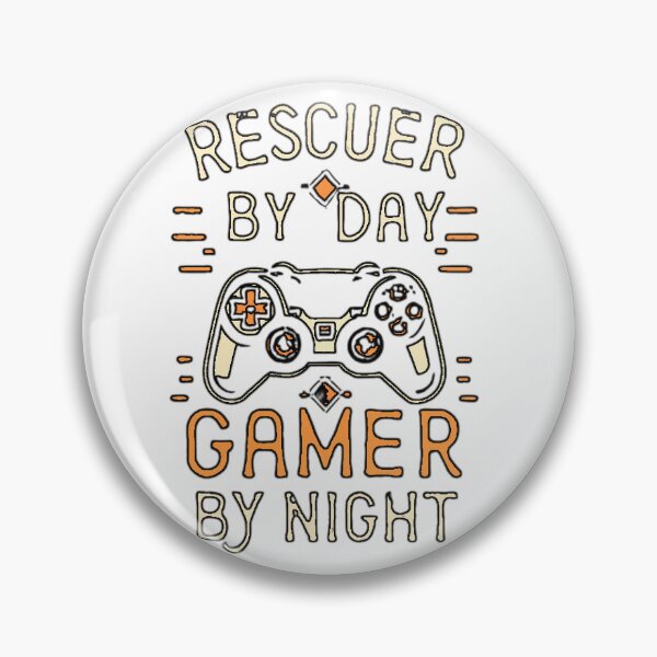 Item preview, Rescuer by day, gamer by night designed and sold by PatronesKawai.