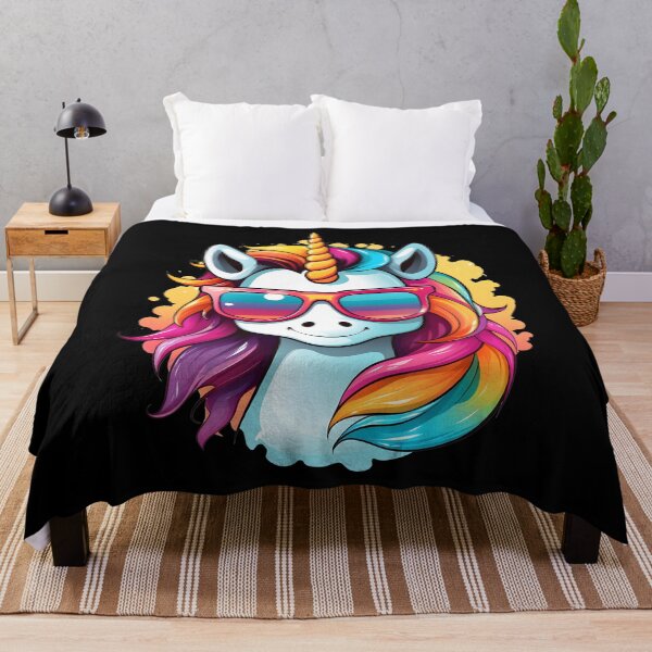 Item preview, Rainbow Kawaii Cute Cool Unicorn Wearing Sunglasses designed and sold by Leonardo Palumbo.