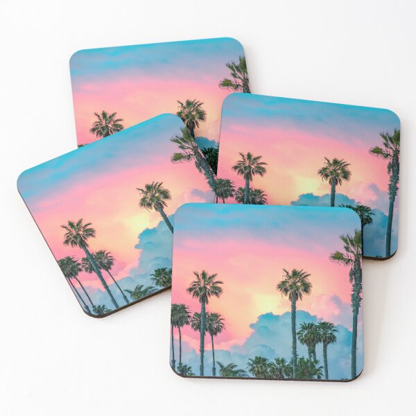 Artikelvorschau, Huntington Beach, Kalifornien, Sonnenuntergang mit rosa Zuckerwatte-Palme entworfen und verkauft von newburyboutique.