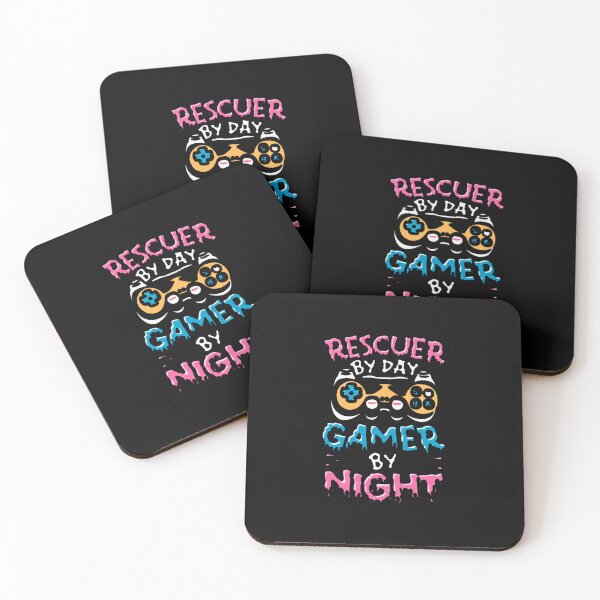 Item preview, Rescuer by day, gamer by night designed and sold by PatronesKawai.