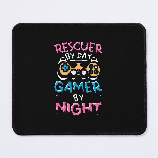 Item preview, Rescuer by day, gamer by night designed and sold by PatronesKawai.