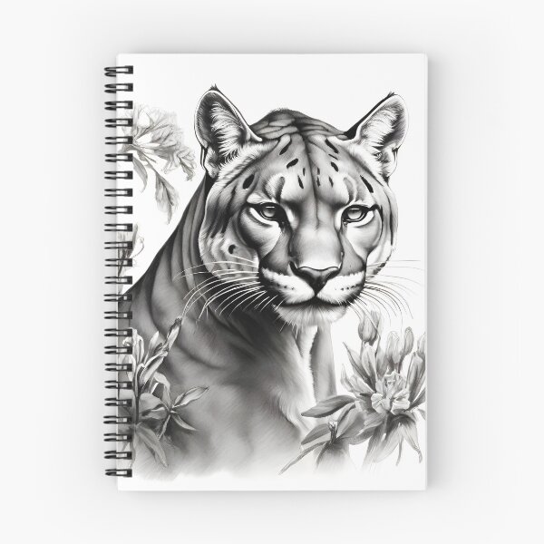 Item preview, Black and white pencil drawing of a Puma designed and sold by Pencil-Art.