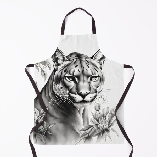 Item preview, Black and white pencil drawing of a Puma designed and sold by Pencil-Art.
