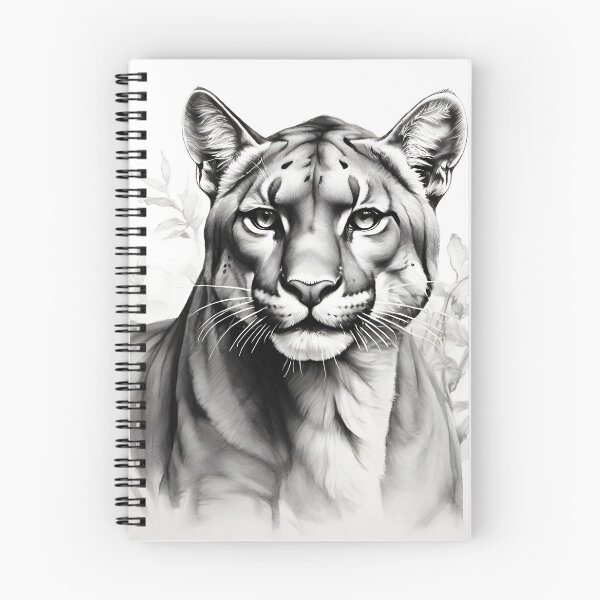Item preview, Black and white pencil drawing of a Puma designed and sold by Pencil-Art.