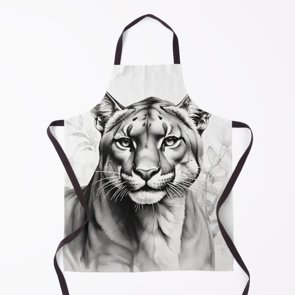 Item preview, Black and white pencil drawing of a Puma designed and sold by Pencil-Art.