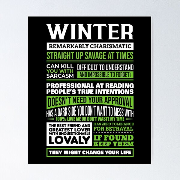 Item preview, Winter Girl Name Definition designed and sold by Share-me.