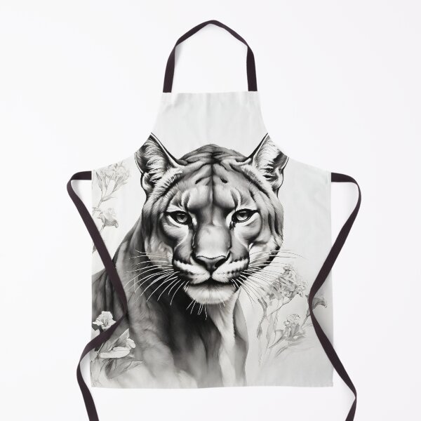 Item preview, Black and white pencil drawing of a Puma designed and sold by Pencil-Art.