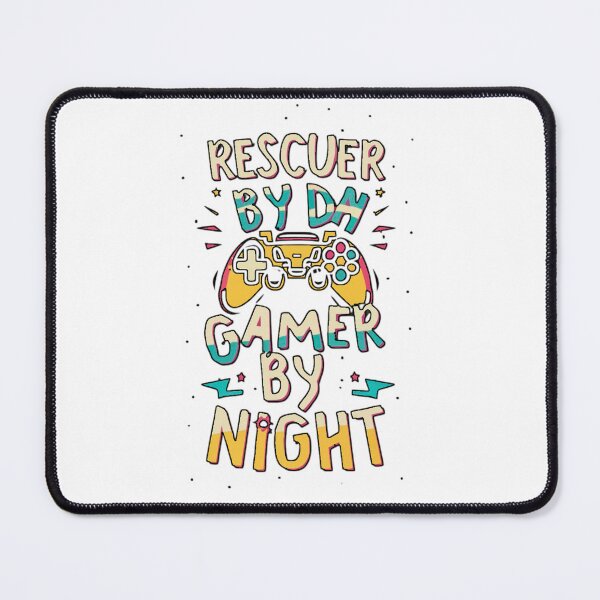 Item preview, Rescuer by day, gamer by night designed and sold by PatronesKawai.
