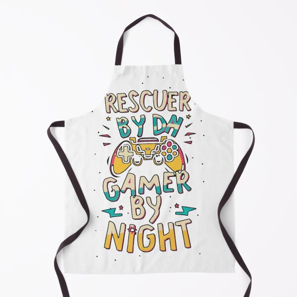 Item preview, Rescuer by day, gamer by night designed and sold by PatronesKawai.