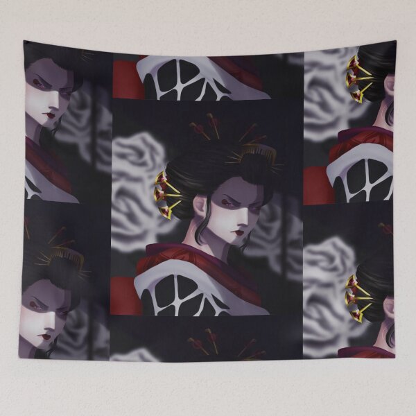 Item preview, Geisha w/ background designed and sold by Leeh-designs.