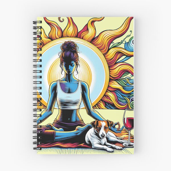Item preview, Woman Jack Russell and Wine Meditation designed and sold by bunnyboiler.