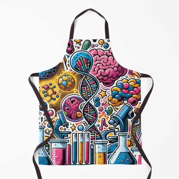 Item preview, Biotechnology Bonanza - DNA & Atoms Comic Explosion Sticker designed and sold by Molecularmerch.