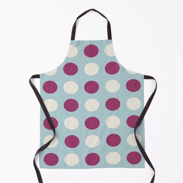 Item preview, MAROON RED, CREAM and DUCK EGG BLUE Symmetrical POLKA DOTS designed and sold by RachelMacht.