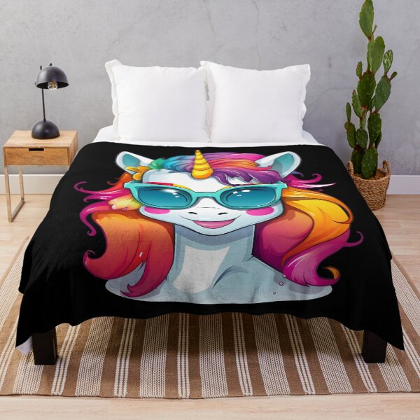 Item preview, Summer Rainbow Kawaii Cute Cool Unicorn Wearing Shades designed and sold by Leonardo Palumbo.