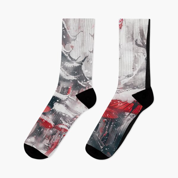 Item preview, Winter wonderland in a traditional Asian town during a snowfall designed and sold by Jerhus.