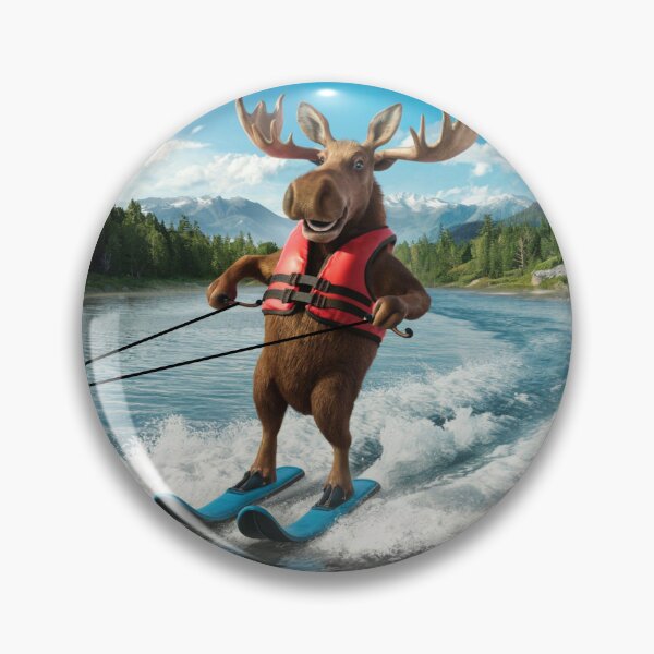 Item preview, Moose Skiing on the Lake designed and sold by RWCarpenter.