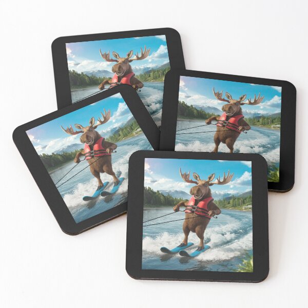 Item preview, Moose Skiing on the Lake designed and sold by RWCarpenter.
