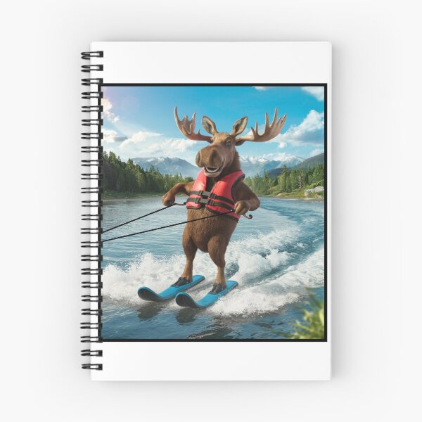 Item preview, Moose Skiing on the Lake designed and sold by RWCarpenter.