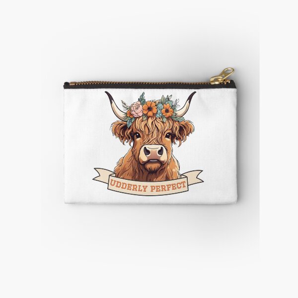 Item preview, Udderly Perfect Highland Cow with Flower Crown designed and sold by camrynangela.