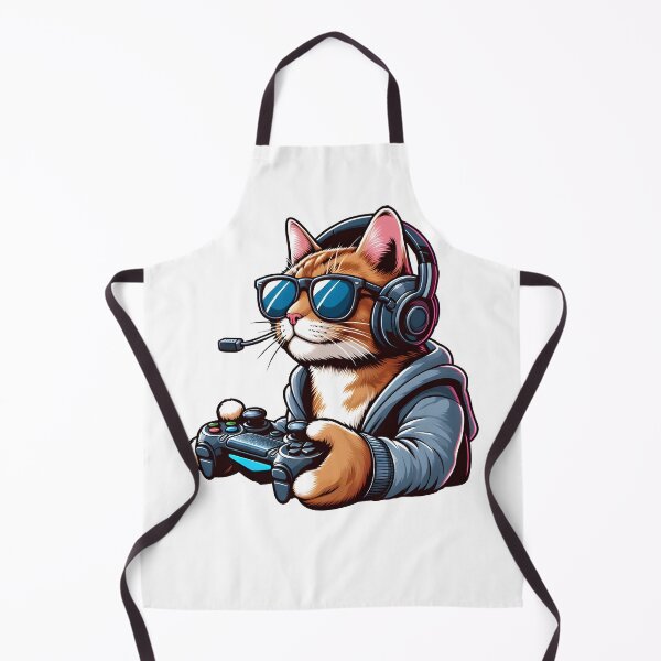 Item preview, Funny Gamer Cat In Sunglasses and Headphones designed and sold by ColorFlick.