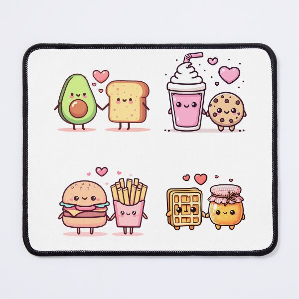 Item preview, Adorable Couple-Themed Food Stickers - Perfect for Laptops, Water Bottles & Journals designed and sold by corrows.