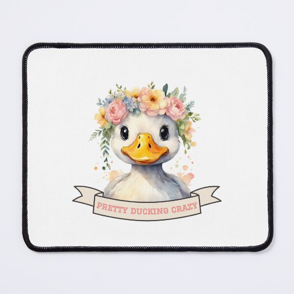 Item preview, Pretty Ducking Crazy Cute Duck with Flower Crown designed and sold by camrynangela.